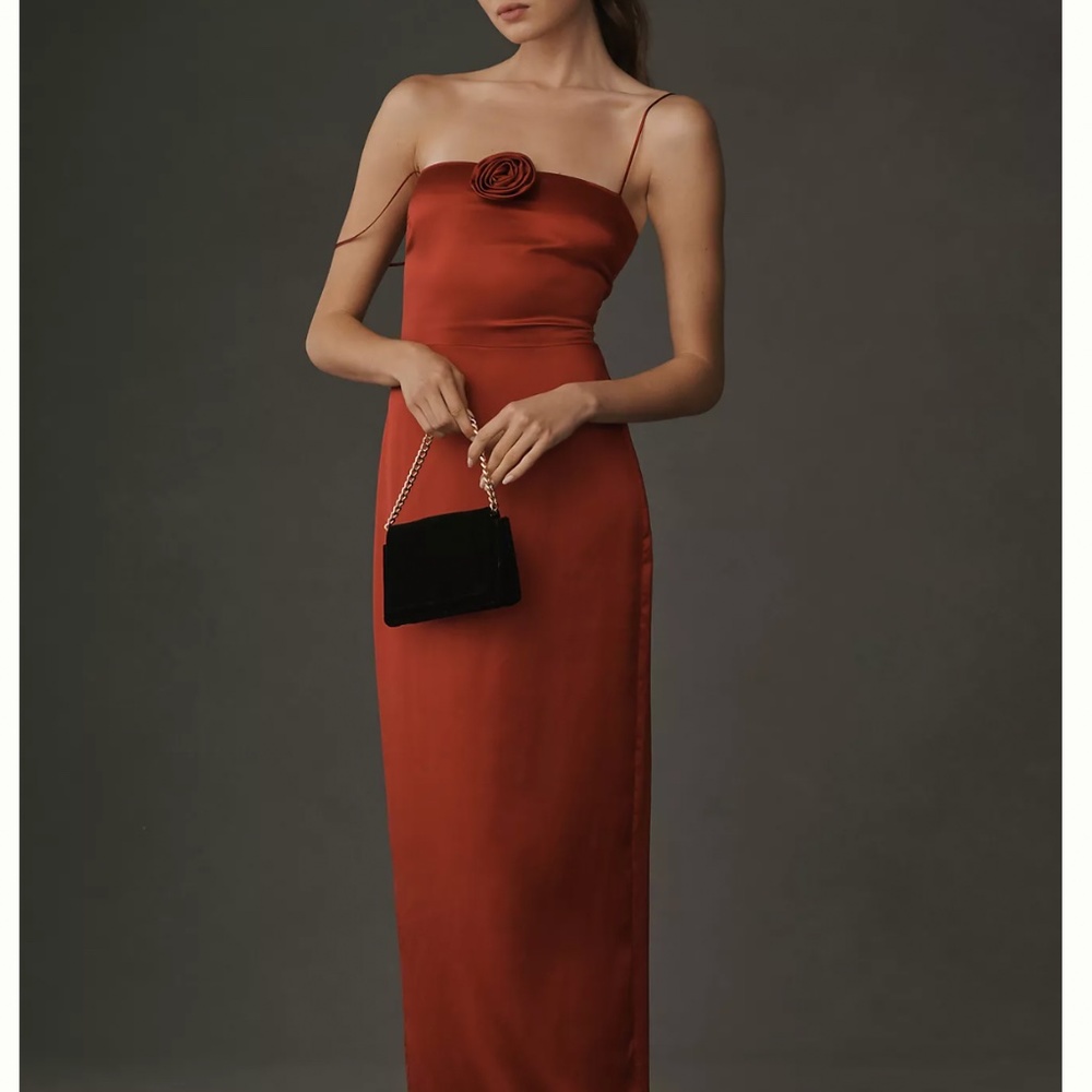 Reformation Frankie Dress Sangre Rosette - Picture 3 of 8